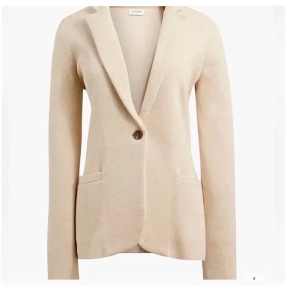 J. Crew Factory Womens Schoolboy 100% Cotton Sweater Blazer w Pockets Size Small